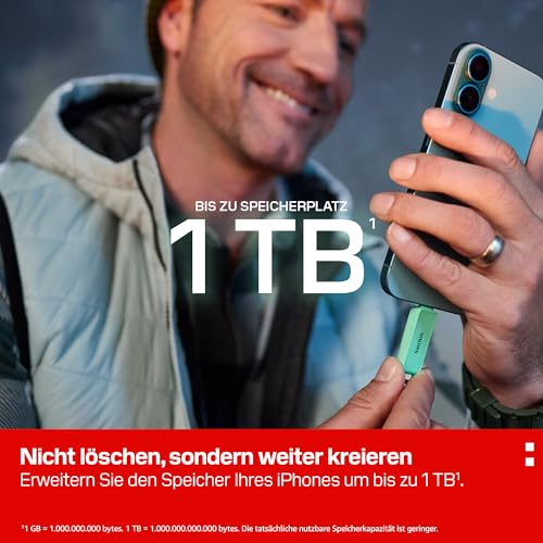 SANDISK Phone Drive USB Type-C Flash-Laufwerk 256 GB, bis zu 150 MB/s Lesen – Ansicht 5