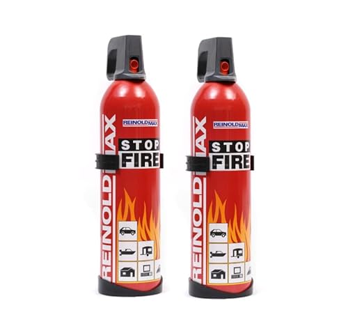 notlok Safety Work - 2X 1000g Aerosol Extintor Casa | Incendios A B + E <1000 V | Extintor Coche, Extintor Cocina, Extintores para Oficinas y Lugares de Trabajo, Extintores Pequeños