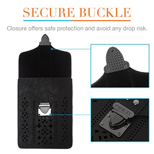 MINICAT Women RFID Blocking Small Crossbody Bags Cell Phone Purse Wallet With Credit Card Slots(Black)… - Thumbnail 6