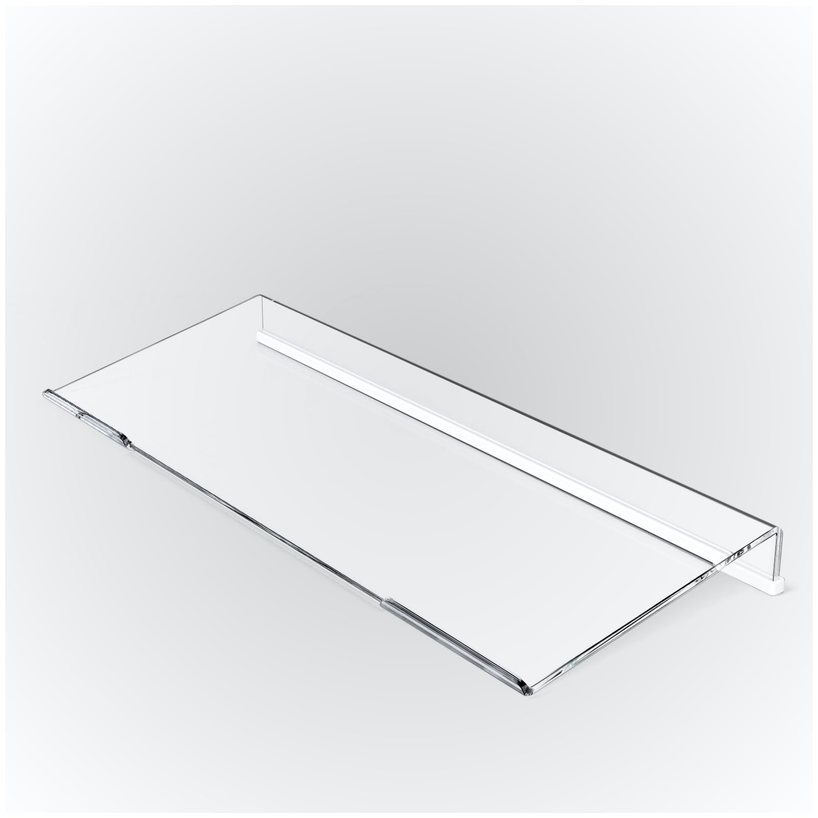 BEEGO Ergonomic Computer Keyboard Stand - Clear Acrylic Keyboard Riser Tilted Keyboard Holder Keyboard Tray with White Non-Slip Strip for Easy Typing