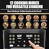 FineMade 4.5 Quart Glass Air Fryer Non Toxic, 12 in 1 Preset Cook Modes, Air Fry Wings, Bacon, Fries, Seafood, Vegetables & Egg Tart, Broil, Reheat, Bake, Roast, Keep Warm, Freidora De Aire, Graphite