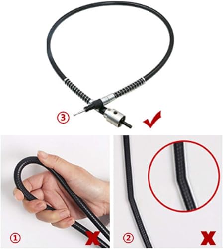 Miniatura 4 de Accesorio adaptador de eje flexible de 0.012-0.157 in, portabrocas de extensión de taladro flexible para herramienta de amoladora giratoria