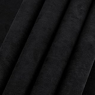 OLYCRAFT 100x43cm Black Imitation Leather Book Binding Cloth Bookcover Velvet Surface with Paper Backed Book Cloth Close-Weave Book Cloth for Book Binding Velvet Box Making DIY Crafts