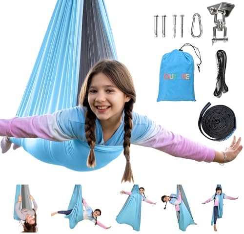 OUTREE Double Layer Sensory Swing for Kids&Adult, Indoor Swing 360° Hanger