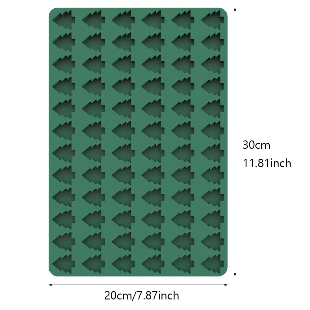 XUELIYUN Christmas Tree Chocolate Silicone Mould 3D Christmas Tree Mould 72 Cavity Chocolate Mould for DIY Christmas Chocolate Making Biscuits - Image 4