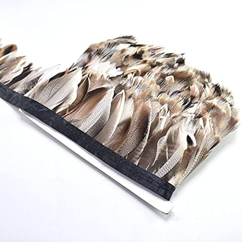 Zamihalaa Natural Duck Feathers Trimming Ribbon for Crafts Sewing Clothing Plume DIY 5-6CM Wedding Feather Home Party Decoration