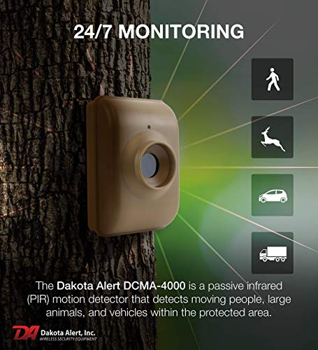 Dakota Alert Dcmt-4000 Passive Infrared Motion Detector Transmitter - Wireless Driveway Alarm System For Home Security And Proximity Sensor (Renewed) #TOP1