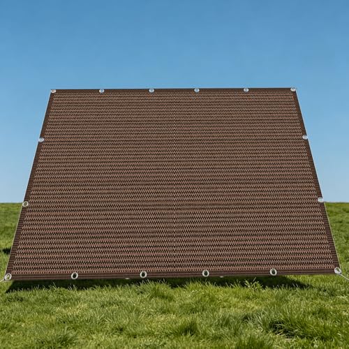 Filet d'ombrage 1.4 x 1.4 m marron perméable pour serre et jardin - 2