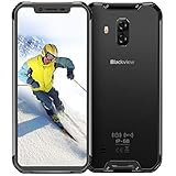 ④ Smartphone IP68 Wasserdicht + Handy Stoßfest /Staubdicht: Dual-SIM Outdoor Smartphone IP68, das gegen Eindringen von Wasser bis zu Tiefen von 1,5 Metern für 30 Minuten geschützt ist. Spritzwassergeschützt ist es natürlich ebenso und unempfindlich gegen Staub und Stürze aus bis zu 1,2 Metern. Es kann Hitze und Kälte zwischen -55° C und 70° C widerstehen. Selbst bei kaltem Wetter können Sie den Bildschirm mit Handschuhen problemlos bedienen.  