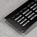 Rejilla de ventilación para puerta, color negro, de aluminio, rectangular, 800 x...