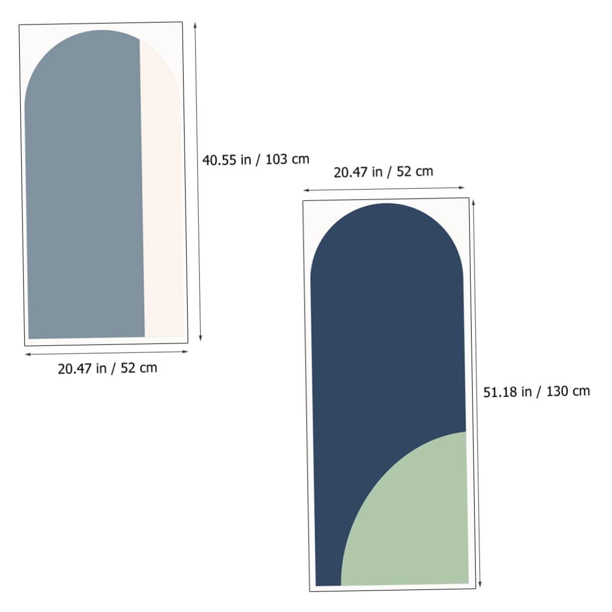 Pvc Pegatinas de Pared Geométricas 2 Piezas para Sala