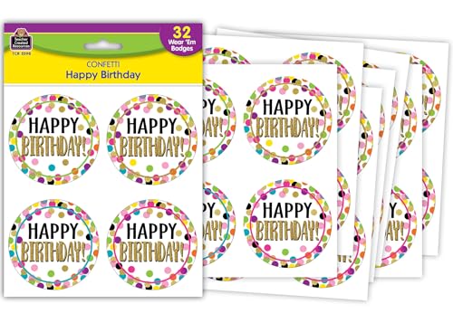 Teacher Created Resources Confetti 'Happy Birthday Wear 'em', 30 sztuk
