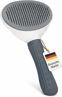 Hundebürste, Katzenbürste, Fellwunder Bürste Hund, Hundezubehör, Katzen Zubehör, Haustier Bürsten, Langhaar und Kurzhaar Fellbürste Katzenhaarbürste Fellpflege & Krallenpflege cat (Grau)