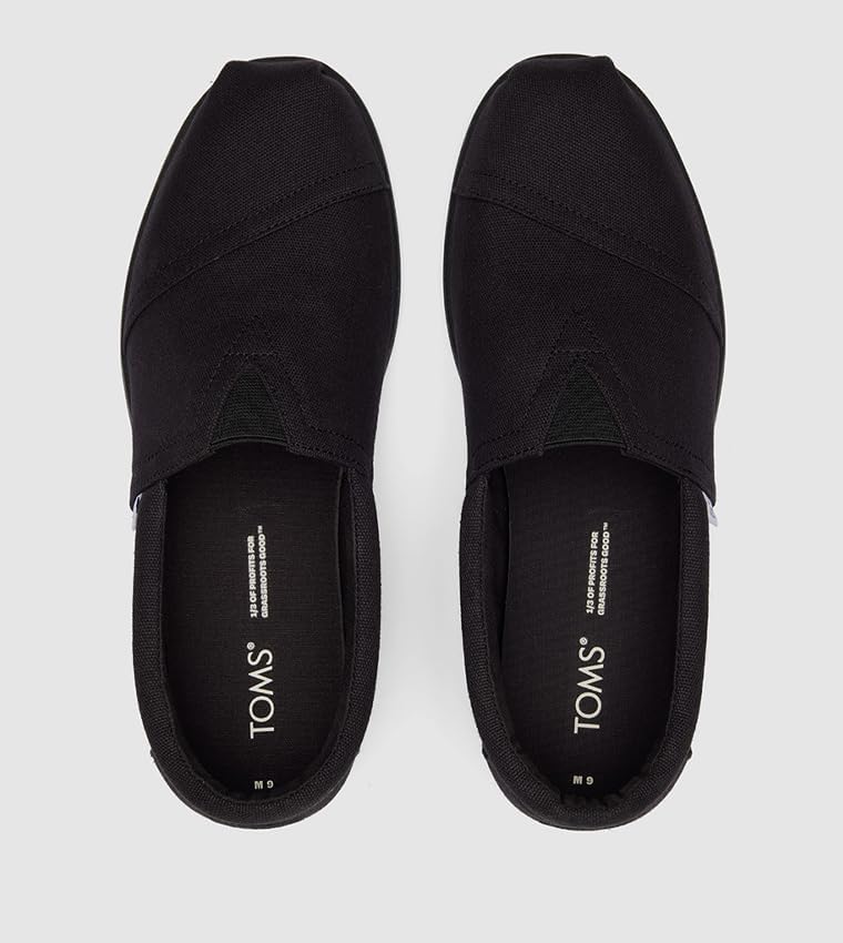 Toms Men's Alpargata Recycled Cotton Canvas, Black/Black - Image 8