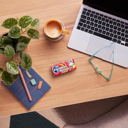 Chewing gum Gôut Fraise Citron Sans Sucres Freedent Refreshers La Boîte De 8 Cubes - vue 6