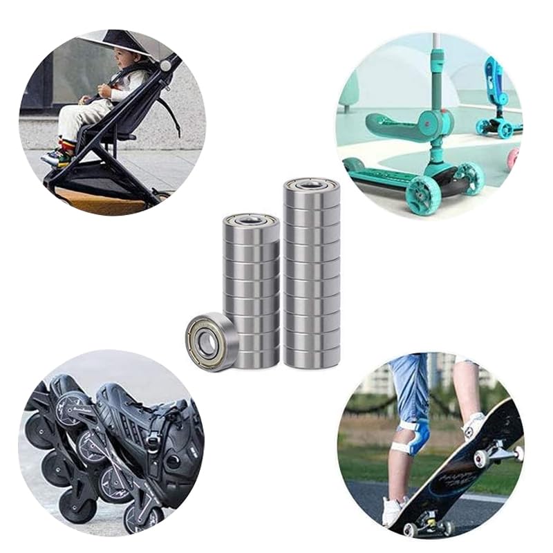 Cuscinetti A Sfera 608 ZZ - Confezione Da 40 Pezzi, 8x22x7 Mm, Per Skate E Scooter - Foto 4