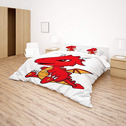 Parure de lit King size Cheshongg 3 pièces en microfibre de polyester pour hôtel - 5