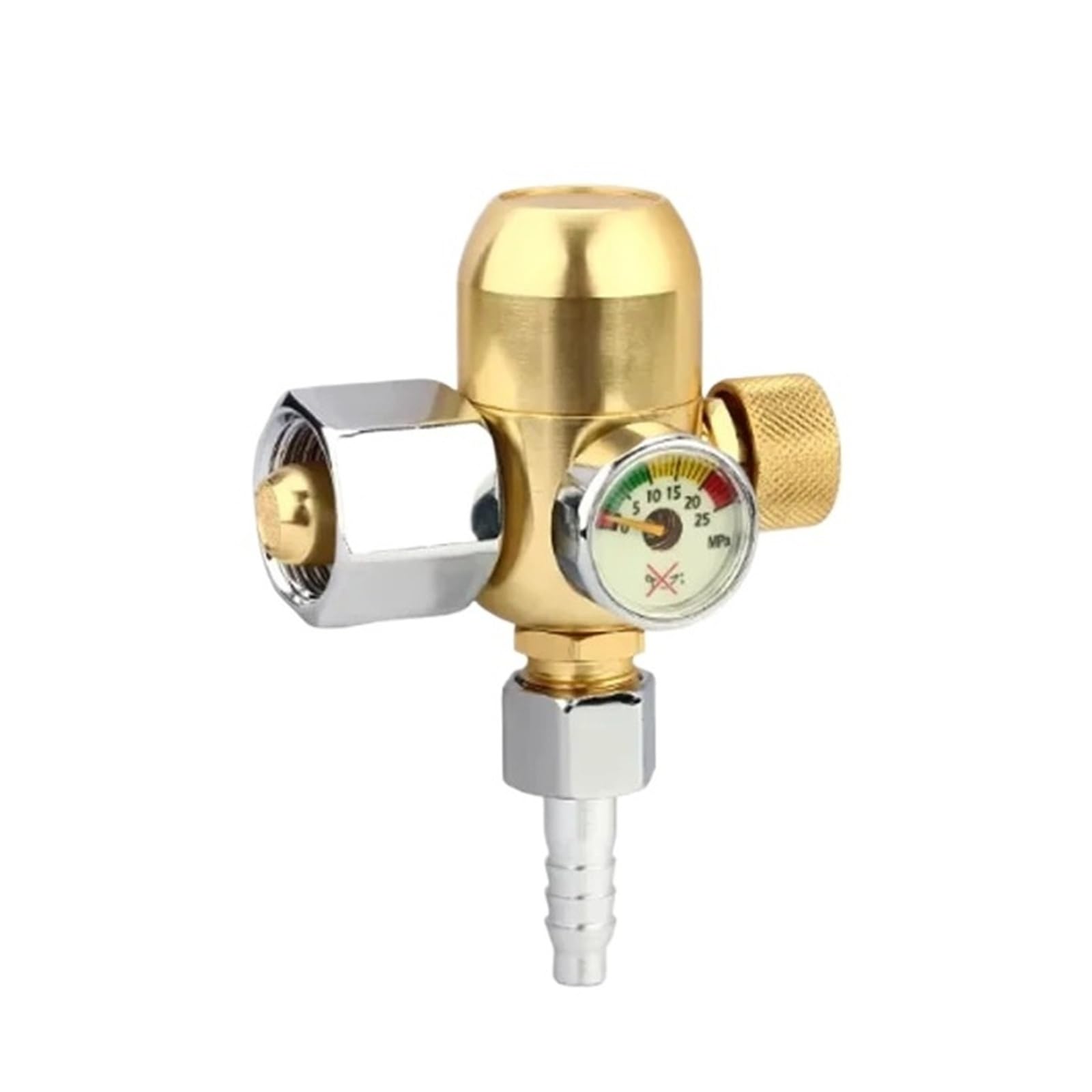 Vmvud C Shockproof Oxygen Regulator Pressure Gauge Opper Dual Gauge Valve For Propane Butane Gas Ylinder Onnector Safety