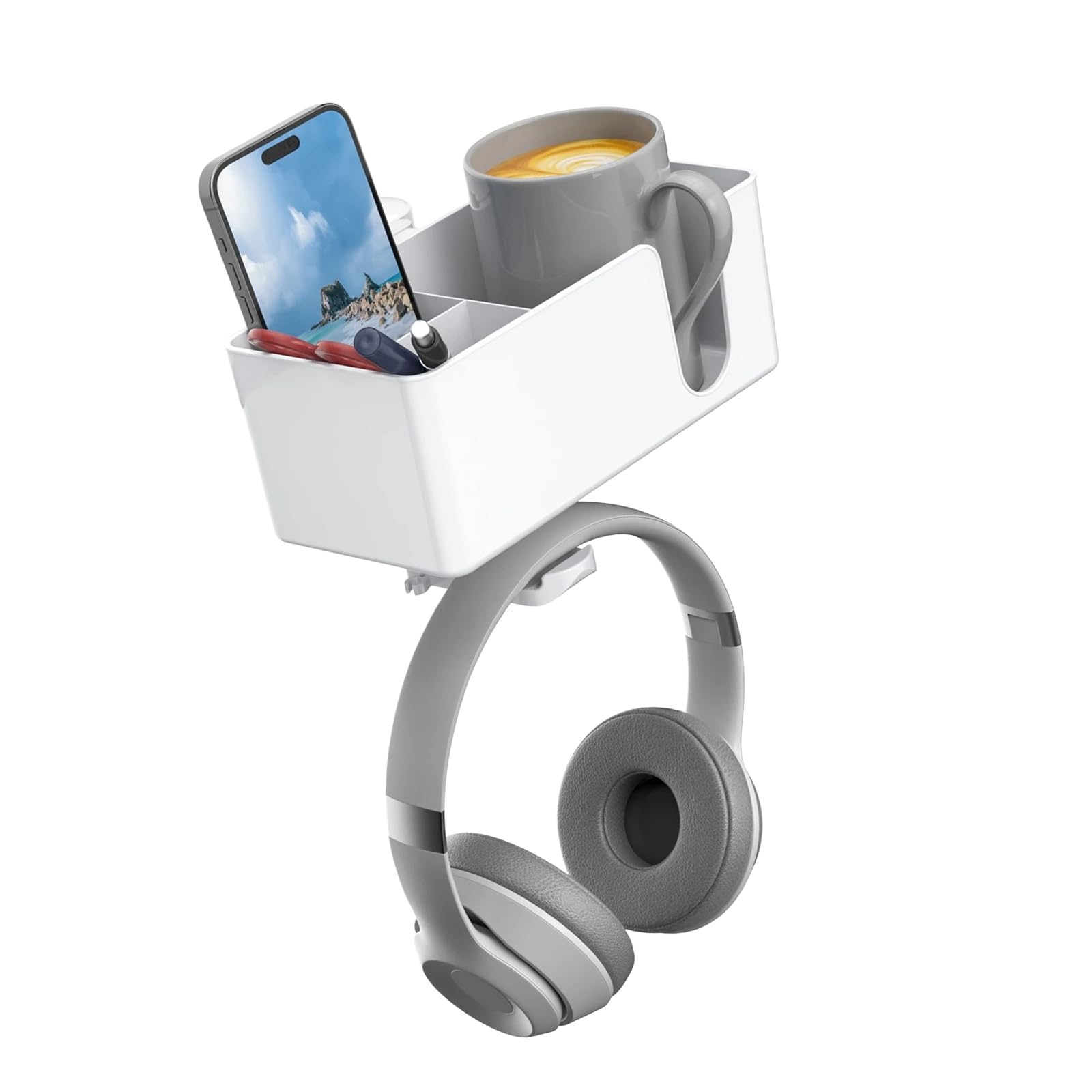 Hsioluted Sturdy Desk Bracket Featuring 360 Degree Rotation and Soft Padding for Mounting on Desks Rotatable Desk Organizers