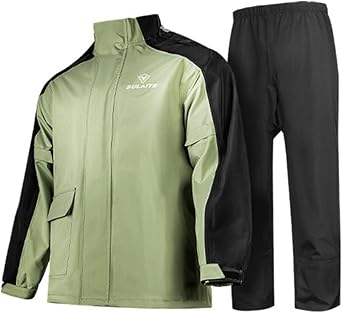 LOMENG Motorcycle Rain Suit Waterproof Riding Rain Jacket Pants Motorbike Rain Gear Raincoat for Men and Women