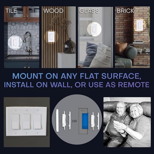 Image of RunLessWire 3-Way Battery-Free Wireless Light Switch Kit - White