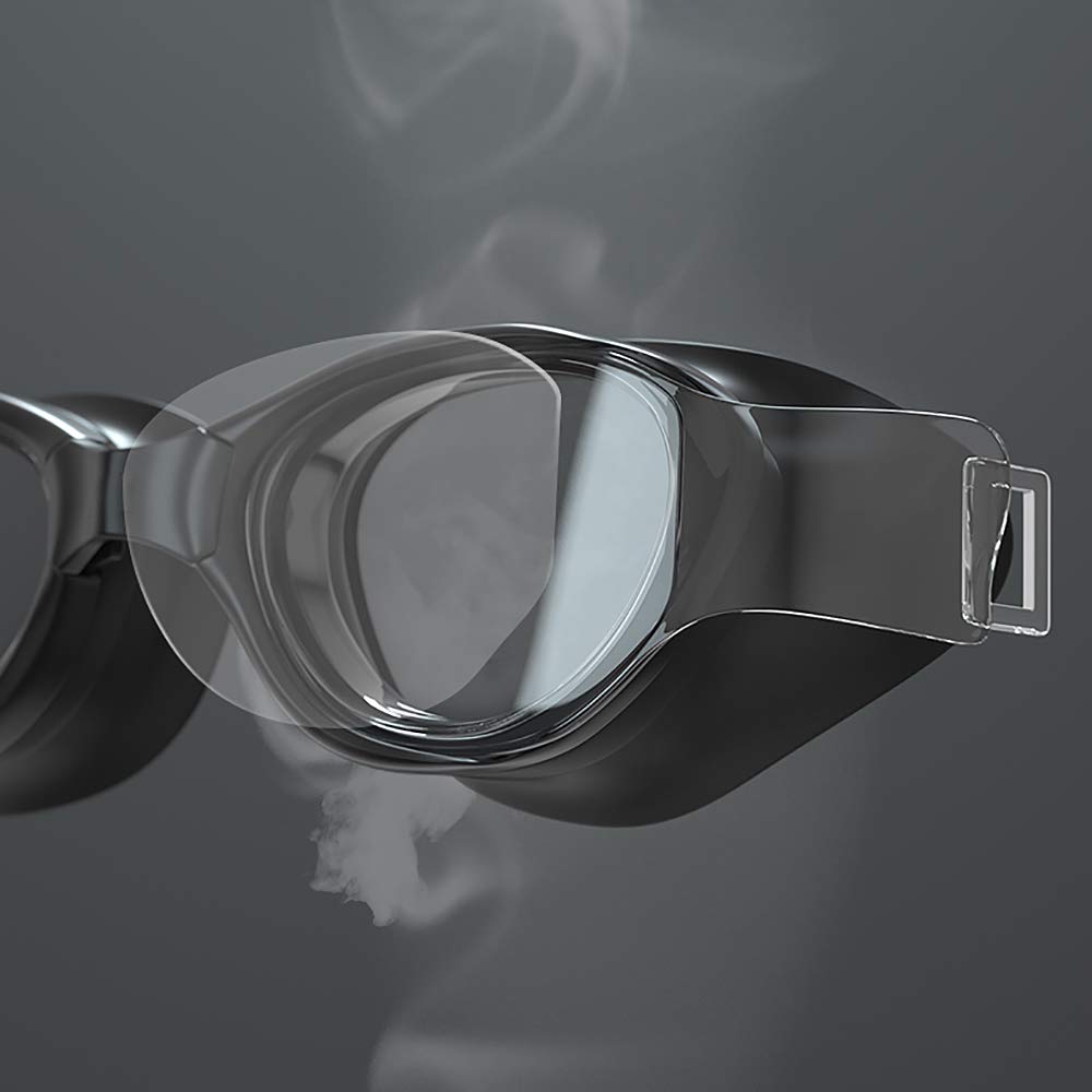Occhiali da Snorkeling per Adulti e Bambini Nessuna Perdita Antiappannamento Protezione UV Occhialini da Nuoto Ponte nasale in Silicone Morbido Nero