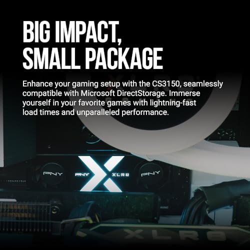 Image of PNY CS3150 XLR8 Gaming Epic-X RGB 2TB PCIe Gen5 x4 NVMe M.2 SSD with RGB Heatsink - Microsoft DirectStorage Compatible - up to 12,000 MB /s Read - M280CS3150XHS-2TB-RB