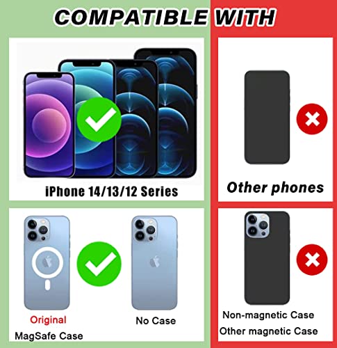 Romsea Magnetic Ring Holder Grip Compatible With For Magsafe For Iphone 14 13 12,Removable For Wireless Charging,Collapsible Kickstand,Rainbow #TOP1