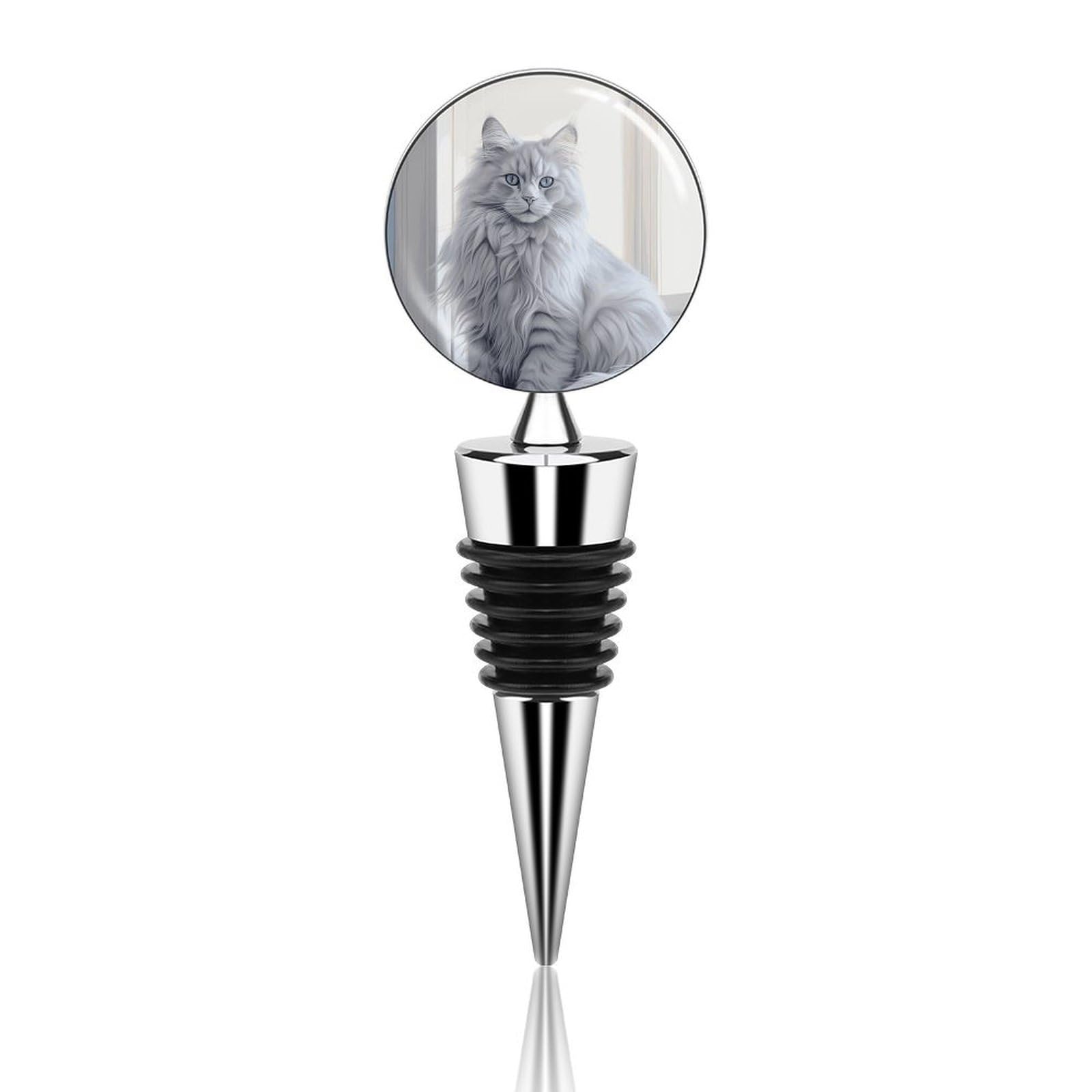 Bouchon de bouteille de vin cadeau original chat pour amateurs de soirées