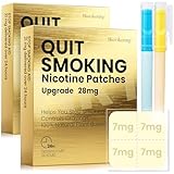 Nicotine Patch, 28 mg Stop Smoking Patches, Parches de Nicotina, Smoking or Vaping Quitting Aid, 24-Hour Craving Relief, 28 Patches
