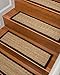 Natural Area Rugs - Seagrass Stair Tread, Beach Collection, Natural Fiber, Handmade & Latex Backed, Espresso 9