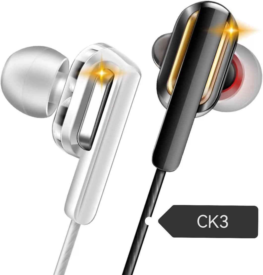 Bemory EcoTeurs, QKZ 4D Stereo Music Sound is Super, with Macan Headphones, Universal 3.5mm, Can be used for Mobile Phones and Various Devices! -White-