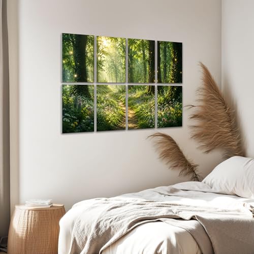 8 Pack Paneles Acústicos Artísticos Absorbentes de Sonido 48"x32" Decorativos Forestales con Luciérnagas miniatura 6