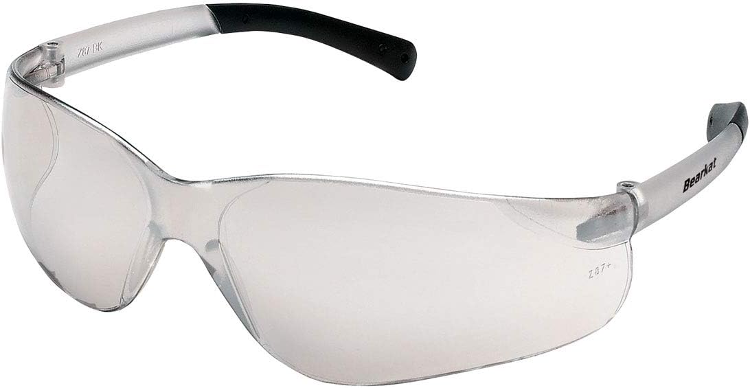 Crews BK119 Bearkat Safety Glasses Clear Frm w/ In/Out Clear Mir. Lens (12 Pair)