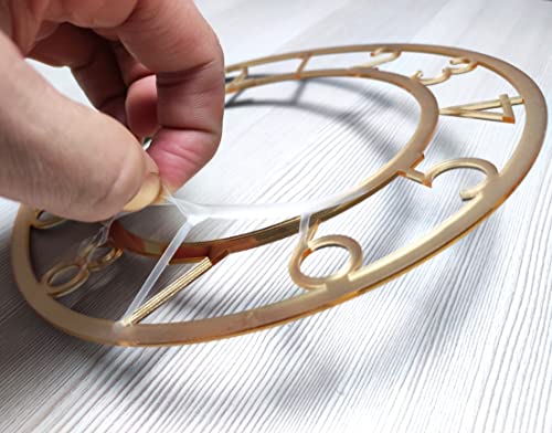 Clock Face For Resin, Crafts, Diy, Round Mirror Clock Dials With Roman Numerals, Resin Accessories (7.87 Inch Arabic Gold) #TOP3