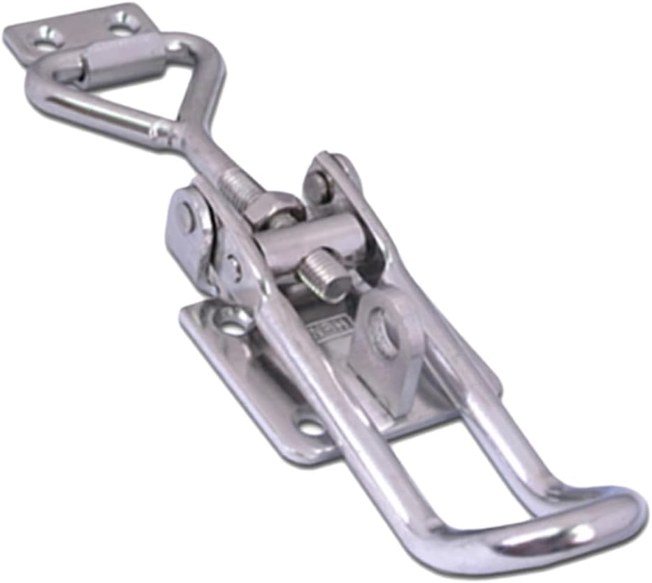 NUOBESTY 2pcs Toggle Clamp Spring Latch Lock Clasp Latch Steel Rattle Lockable Heavy Duty Toggle for Welding Jigging