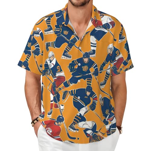 Chemise manches courtes hockey homme en tissu doux et confortable pour l'été