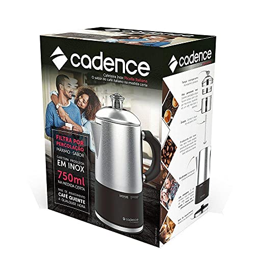 Cafeteira Italiana Picolla Cadence Inox CAF105-220