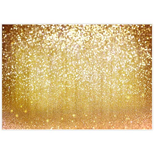 Allenjoy Golden Bokeh Glitter Sequin Spots Photography Backdrop Graduation Shinning Dance Selfie Portrait