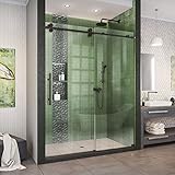 DreamLine Enigma-XO 56-60 in. W x 76 in. H Fully Frameless Sliding Shower Door in Oil Rubbed Bronze, SHDR-61607620-06