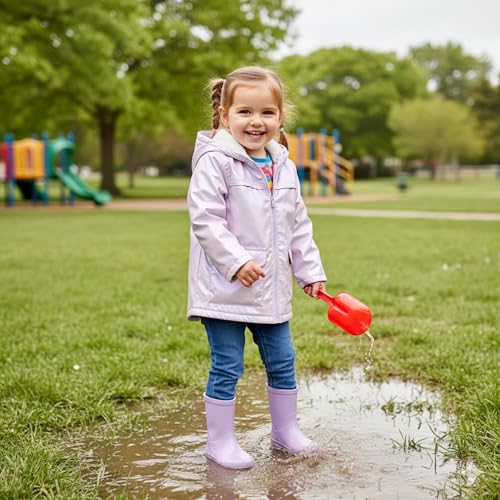 Image of Carter's Toddler & Little Girls' Midweight Fleece Lined Hooded Raincoat Rain Jacket