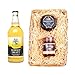 Purbeck Cider Premium Wicker Tray Gift Hamper | Dorset Draft Medium Cider 5% ABV | Snowdonia Black Bomber Cheese | Stokes Chutney | Classic Wicker Presentation