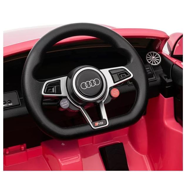 FINOOS Kinder elektroauto Audi TTRS 12V Elektroauto für Kinder, mit Fernbedienung 2,4GHz, Akku: 12V, 4,5Ah, 2 x Motor 30 Watt (Rosa)