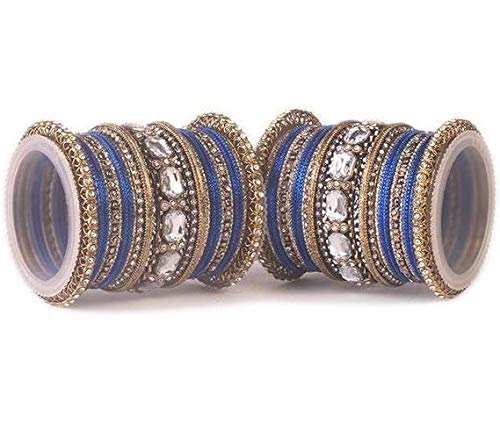 Leshya Beautiful Colored Bangle Set with Big Kundan Stone for Women - Set of 2 (B07SDSZGZ5) Amazon Price History, Amazon Price Tracker