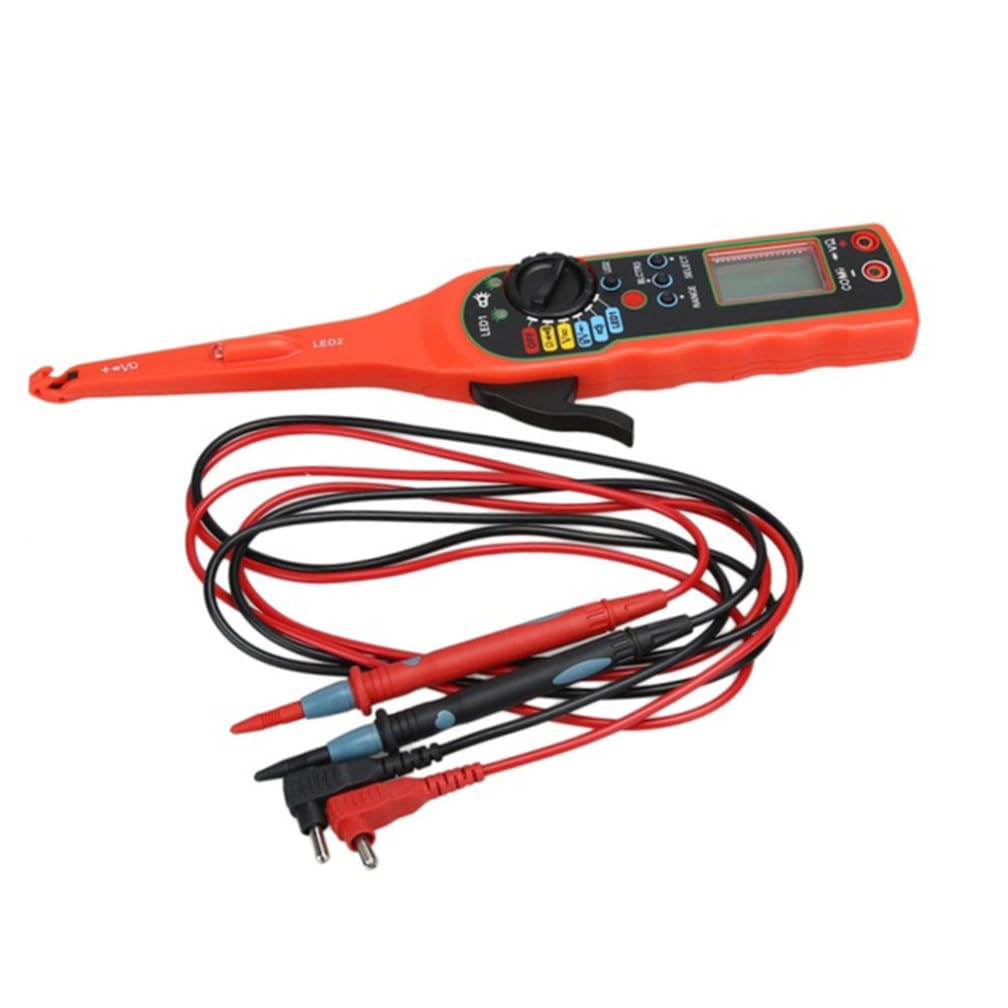 Testeur de Tension Automobile Multifonction Rouge en Plastique