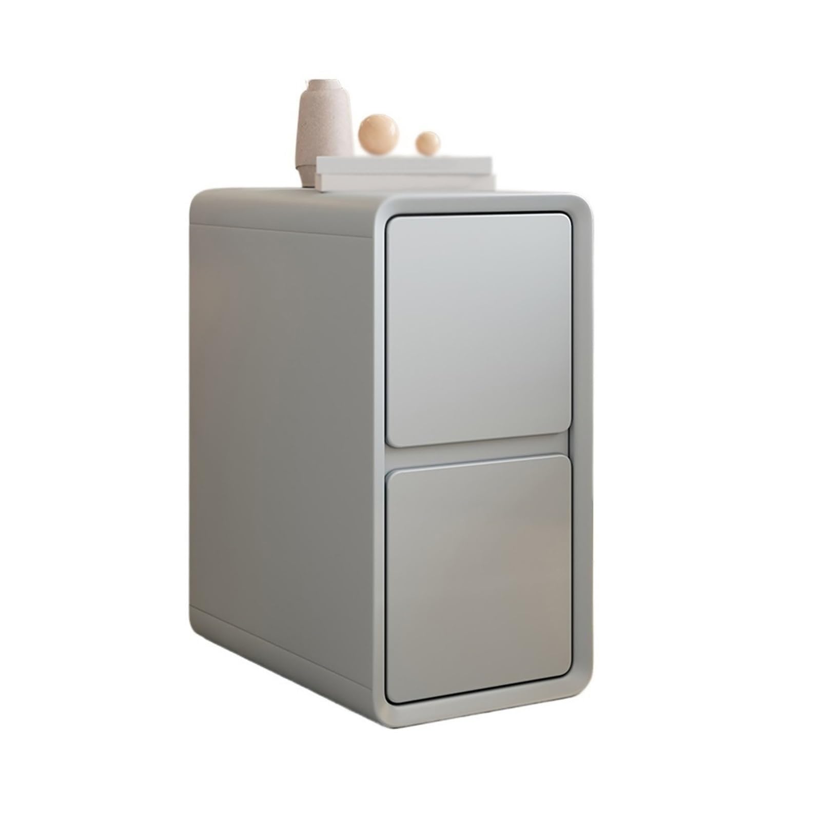 Table de chevet étroite petit meuble de rangement chambre à coucher bois laqué