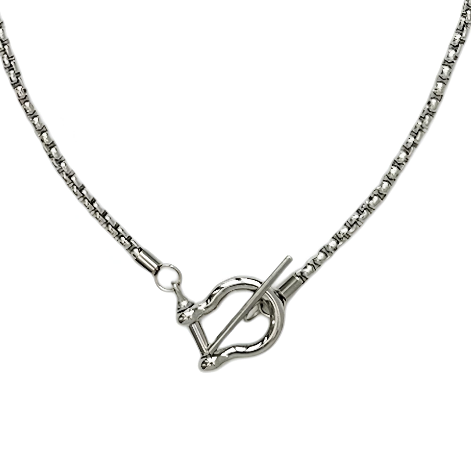 Silver Horseshoe Necklace - Lucky Horse Charm For Women and Men, Horseshoe Pendant for Teens and Adults