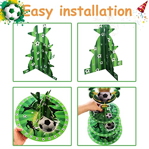 Soccer Themed Birthday Party Supplies, Soccer World Cup 2022, Soccer Party Decorations, 3 Tier Soccer Cardboard Cupcake Stand, Soccer Cake Topper Sports Theme Party Supplies For Teenagers Birthday #TOP3