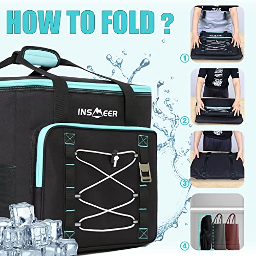 INSMEER Bolsa Termica Isotérmico Grande Caixa Térmica Cooler Sacola Para Acampamento Visite A Loja,