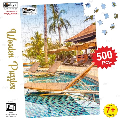 Image of ABYZ Wooden Jigsaw Puzzle - Aqua Lounge Playset for Fun Educational & Little Explorers, 500-Pieces Fun Games with Multicolor | Birthday Gift for (7 Plus Years) Age Kids.